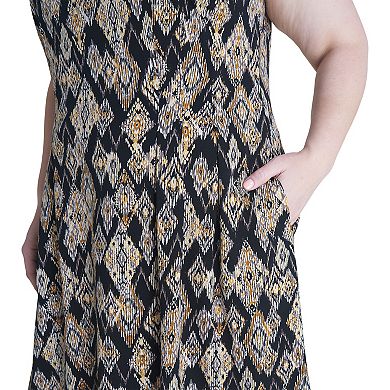 Plus Size Connected Apparel A-Line Pocket Dress