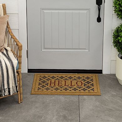 Sonoma Goods For Life® Hello Border 18" x 30" All Weather Doormat
