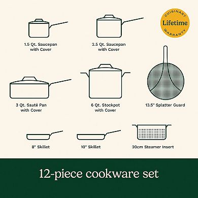 Cuisinart® Ceramica® XT Matte Collection Ceramic Nonstick 12-pc. Cookware Set