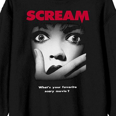 Men's Scream Movie Poster Long Sleeve Graphic Tee