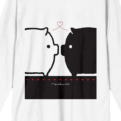 Men's Monokuro Boo Pigs & Heart Long Sleeve Graphic Tee