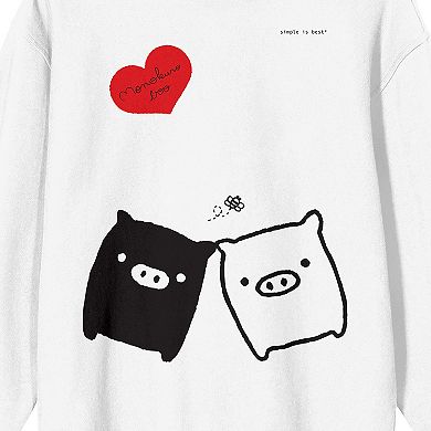 Men's Monokuro Boo Pigs & Heart Long Sleeve Graphic Tee