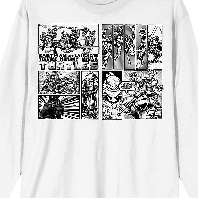 Men's Teenage Mutant Ninja Turtles Comic Origins Comic Art Long Sleeve Graphic Tee