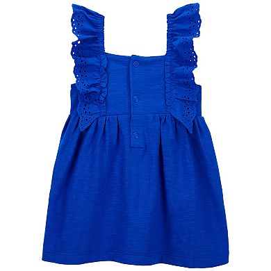 Baby Girl Carter's Eyelet Sleeved Dress