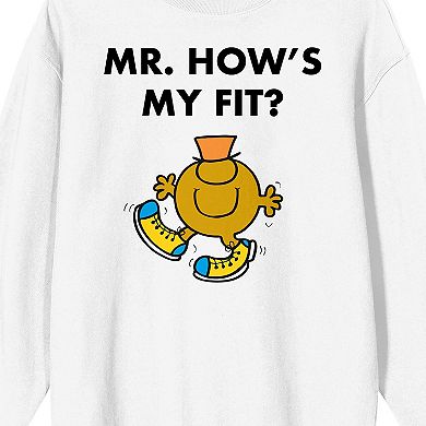 Men's Mr. Men And Little Miss Meme "Mr. How's My Fit" Long Sleeve Graphic Tee