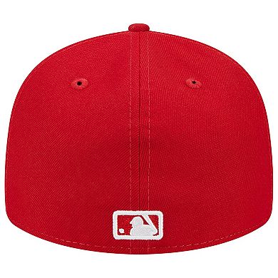 Men's New Era Scarlet New York Mets Low Profile 59FIFTY Fitted Hat