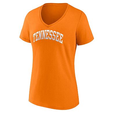 Women's Fanatics Branded Tennessee Orange Tennessee Volunteers Basic Arch V-Neck T-Shirt