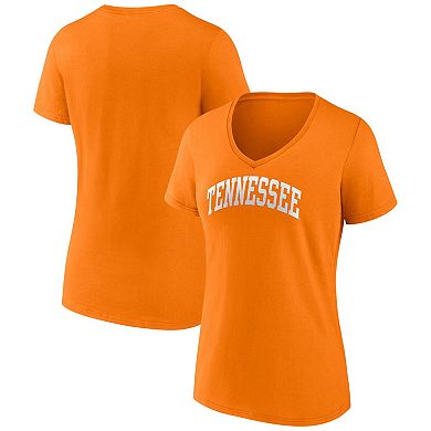 Women's Fanatics Branded Tennessee Orange Tennessee Volunteers Basic Arch V-Neck T-Shirt