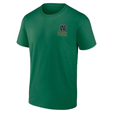 Men's Fanatics Branded Green Notre Dame Fighting Irish Play Like A Champion Today 2-Hit T-Shirt