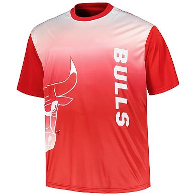Men's Red Chicago Bulls Big & Tall Sublimated T-Shirt
