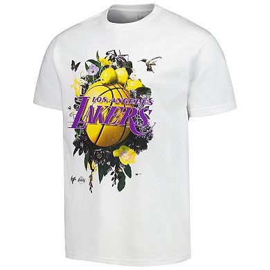 Unisex NBA x McFlyy White Los Angeles Lakers Identify Artist Series T-Shirt