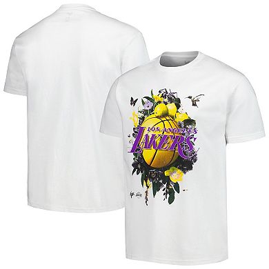 Unisex NBA x McFlyy White Los Angeles Lakers Identify Artist Series T-Shirt