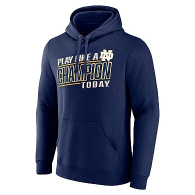 Men's Fanatics Branded Navy Notre Dame Fighting Irish Play Like A Champion Today Pullover Hoodie