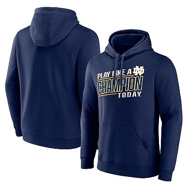 Men's Fanatics Branded Navy Notre Dame Fighting Irish Play Like A Champion Today Pullover Hoodie