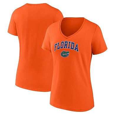 Women's Fanatics Branded Orange Florida Gators Evergreen Campus V-Neck T-Shirt