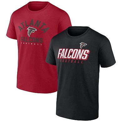 Men's Fanatics Branded Black/Red Atlanta Falcons Player Pack T-Shirt Combo Set