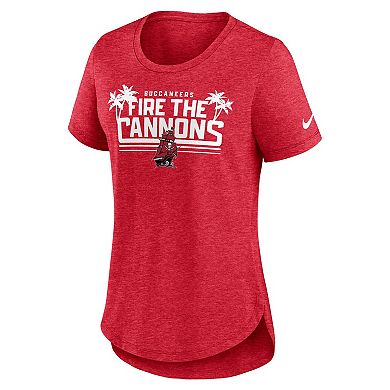 Women's Nike Heather Red Tampa Bay Buccaneers Local Fashion Tri-Blend T-Shirt