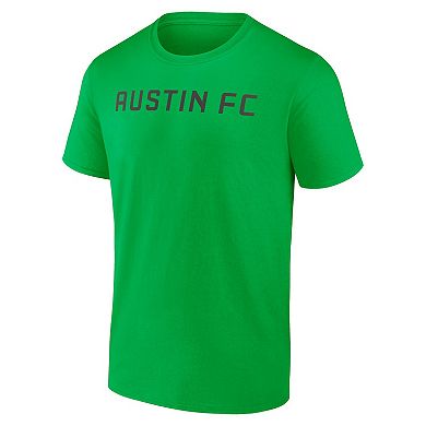Men's Fanatics Branded Black/Green Austin FC Two-Pack Player T-Shirt Set