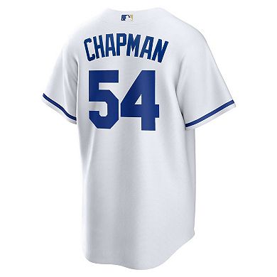 Men's Nike Aroldis Chapman White Kansas City Royals Home Replica Player Jersey