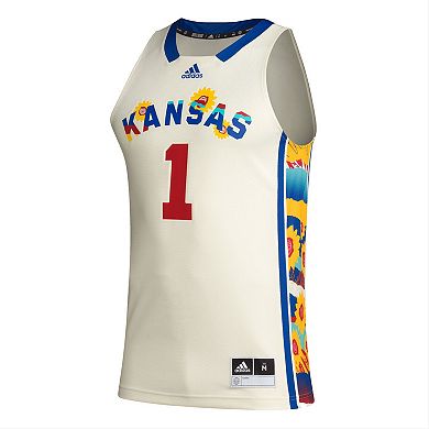 Men's adidas #1 Khaki Kansas Jayhawks Honoring Black Excellence Basketball Jersey