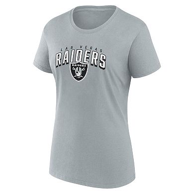 Women's Fanatics Branded  Black/Gray Las Vegas Raiders Fan T-Shirt Combo Set