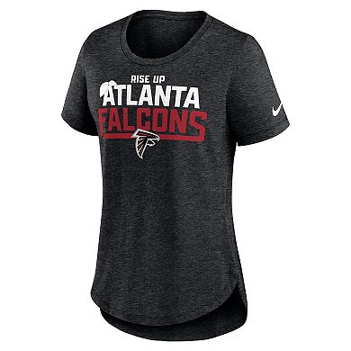 Women's Nike Heather Black Atlanta Falcons Local Fashion Tri-Blend T-Shirt