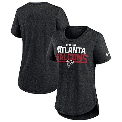 Women's Nike Heather Black Atlanta Falcons Local Fashion Tri-Blend T-Shirt