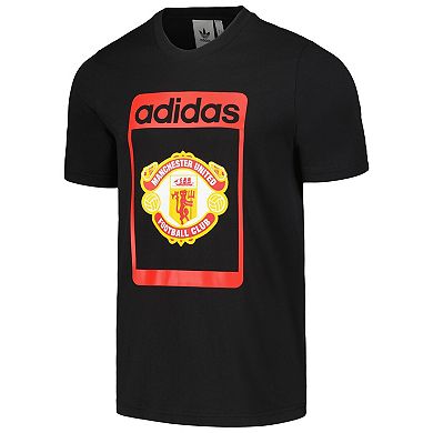 Men's adidas Originals  Black Manchester United Club T-Shirt