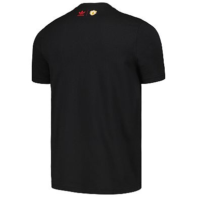 Men's adidas Originals  Black Manchester United Club T-Shirt