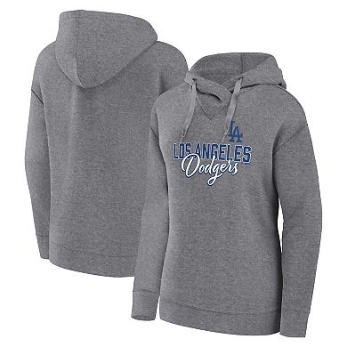 Women's Profile Heather Gray Los Angeles Dodgers Plus Size Pullover Hoodie