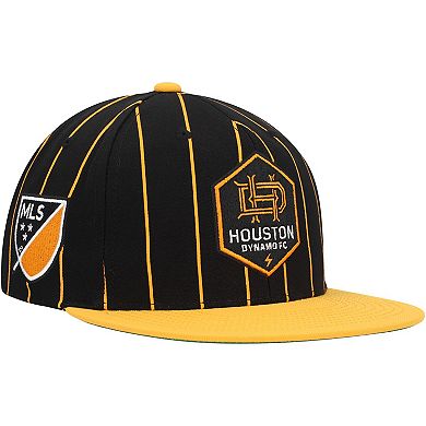 Men's Mitchell & Ness Black Houston Dynamo FC Team Pin Snapback Hat