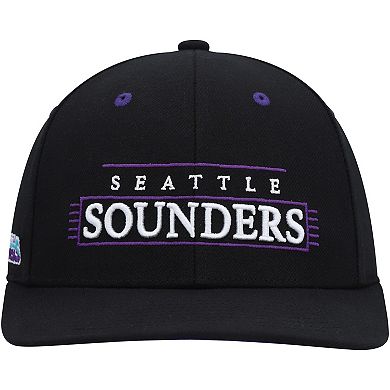 Men's Mitchell & Ness  Black Seattle Sounders FC LOFI Pro Snapback Hat