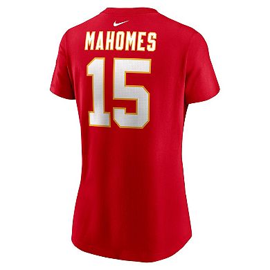 Women's Nike Patrick Mahomes Red Kansas City Chiefs Player Name & Number T-Shirt