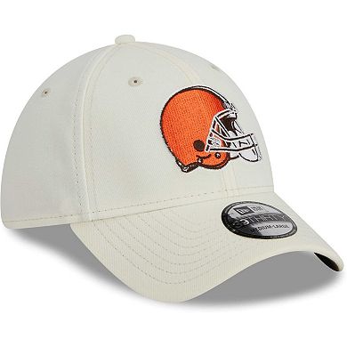 Men's New Era Cream Cleveland Browns Classic 39THIRTY Flex Hat