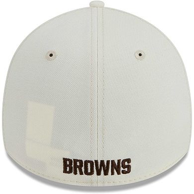 Men's New Era Cream Cleveland Browns Classic 39THIRTY Flex Hat