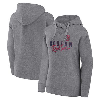 Women's Profile Heather Gray Boston Red Sox Plus Size Pullover Hoodie