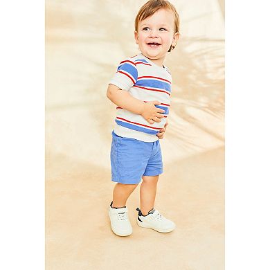 Baby Carter's 2-Piece Striped Tee & Canvas Shorts Set