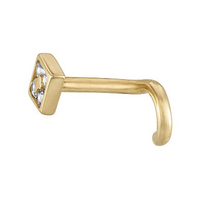 Amella Jewels 14k Gold Cubic Zirconia Nose Ring 