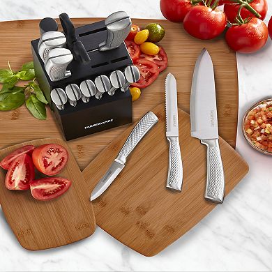 Farberware 18-pc. Knife Block Set with Cutting Board Set