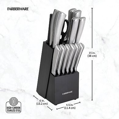 Farberware 18-pc. Knife Block Set with Cutting Board Set