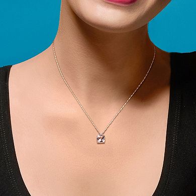 Stella Grace 14k Rose Gold Morganite & Diamond Accent Drop Pendant Necklace