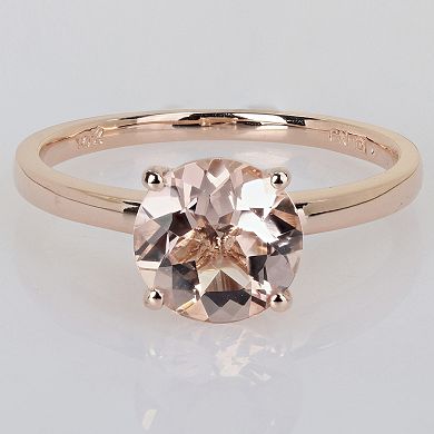 Stella Grace 10K Rose Gold Morganite Solitaire Ring