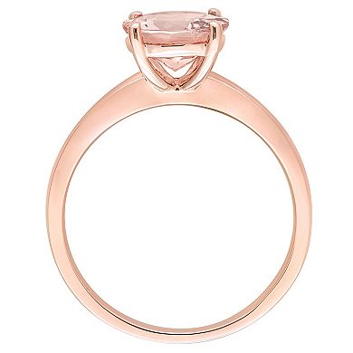 Stella Grace 10K Rose Gold Morganite Solitaire Ring
