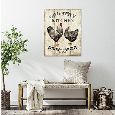 COURTSIDE MARKET Country Kitchen Canvas Wall Art
