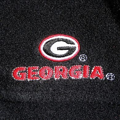 Men's Columbia Black Georgia Bulldogs Flanker III Fleece Team Full-Zip Jacket