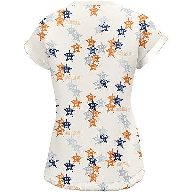 Women's Lusso Style  White Houston Astros Madge Dolman Tri-Blend T-Shirt