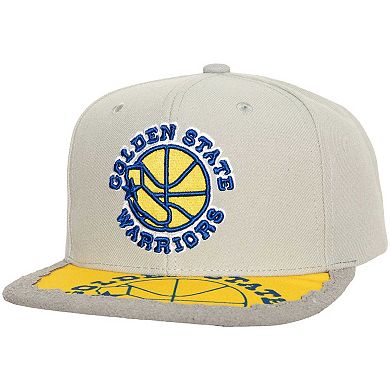 Men's Mitchell & Ness Gray Golden State Warriors Munch Time Snapback Hat