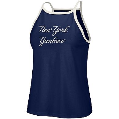 Women's Lusso Style  Navy New York Yankees Nadine Halter Tank Top