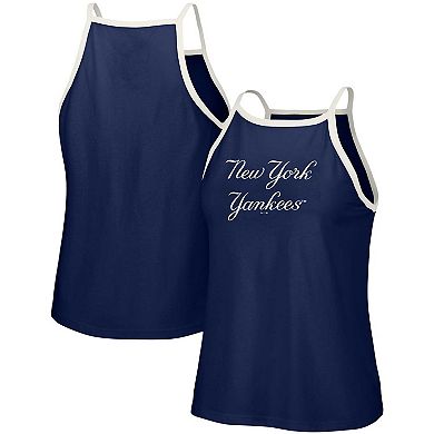 Women's Lusso Style  Navy New York Yankees Nadine Halter Tank Top