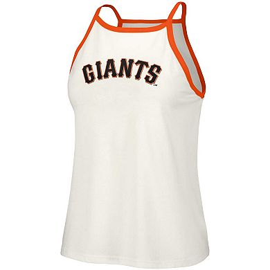 Women's Lusso Style  White San Francisco Giants Nadine Halter Tank Top